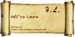 Héra Laura névjegykártya